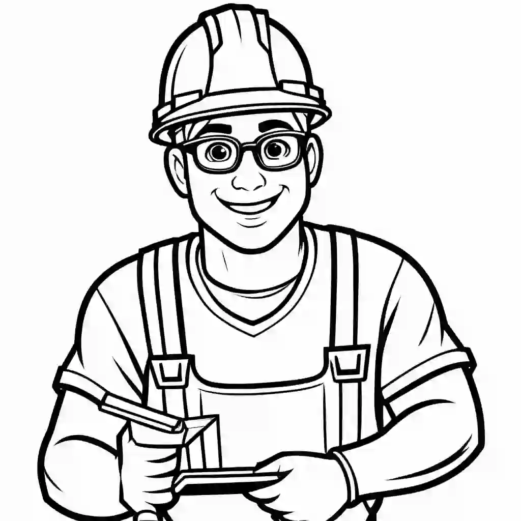 Construction Worker coloring pages